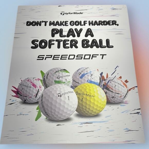 TaylorMade SpeedSoft Golf Balls Promotional Poster - Picture 1 of 2